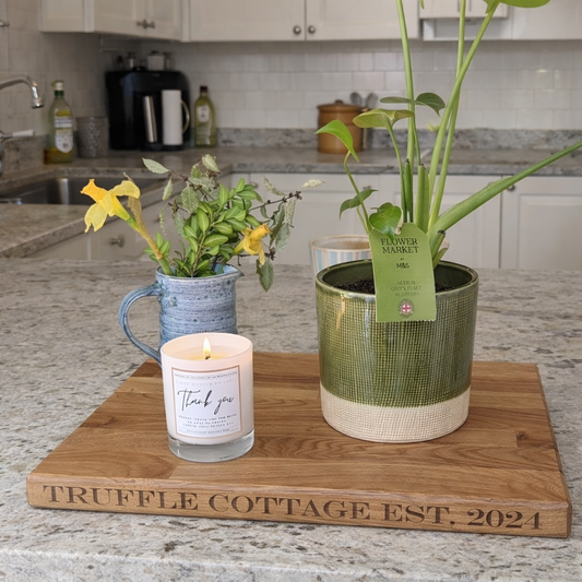 Solid Oak Chopping Board with Custom Engraving