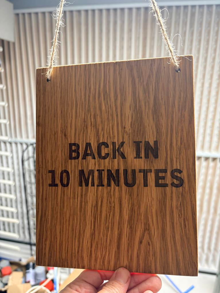 Personalised Wooden Opening Hours Sign