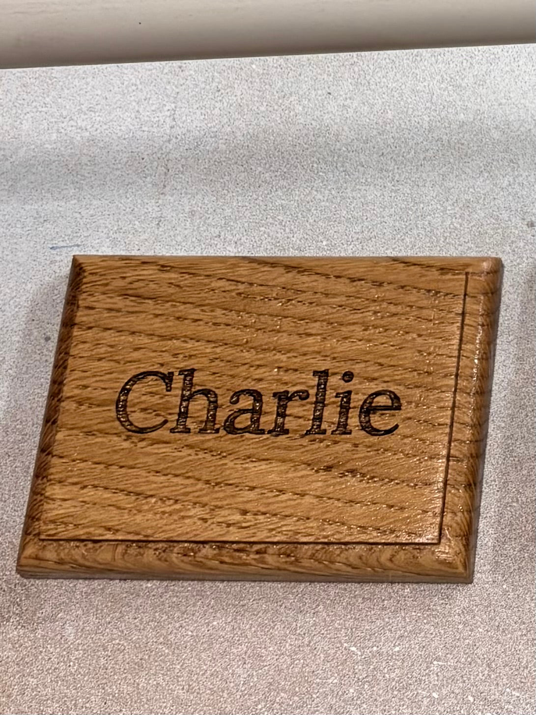 Personalised Solid Oak Name Plaque