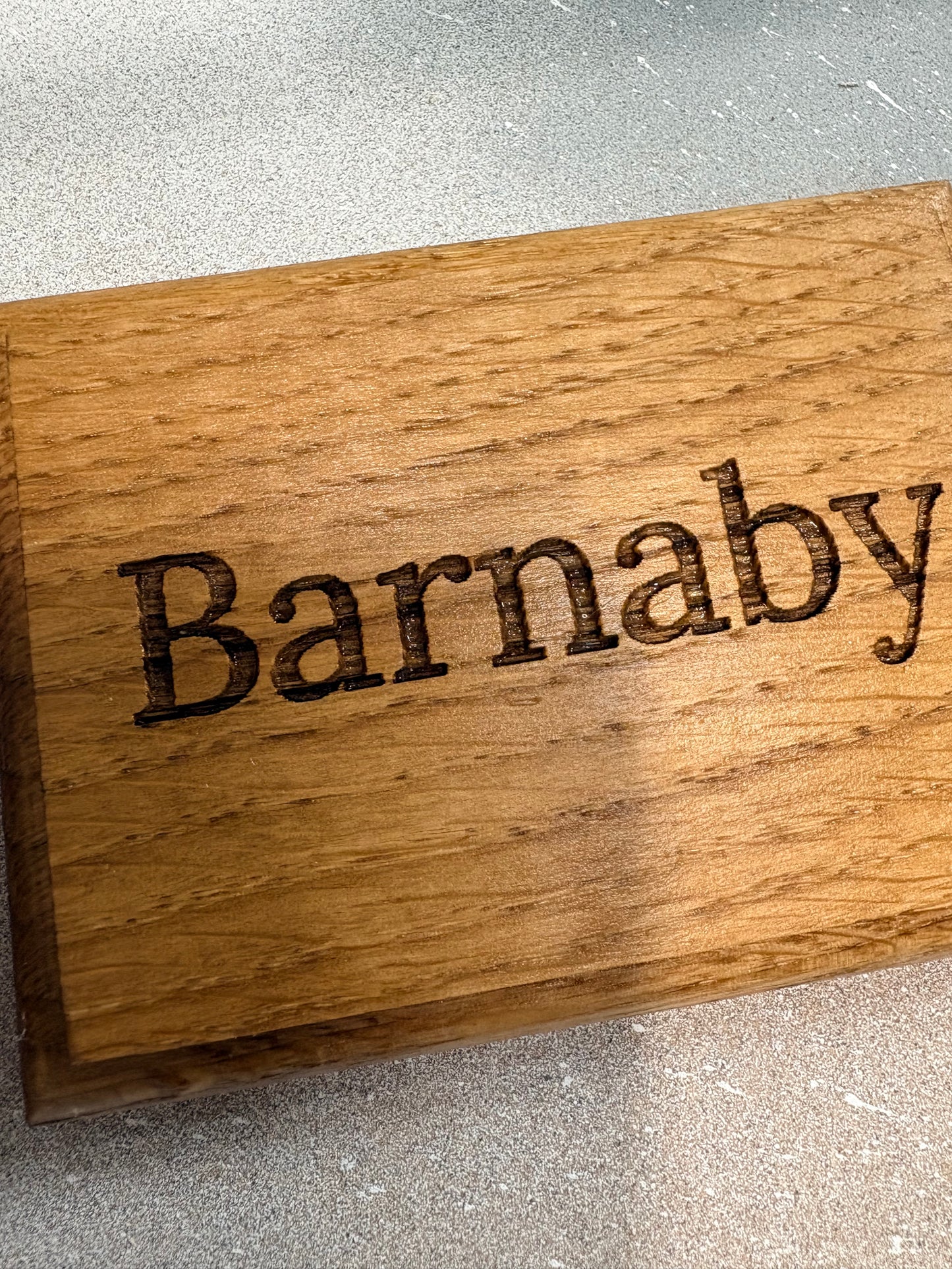Personalised Solid Oak Name Plaque